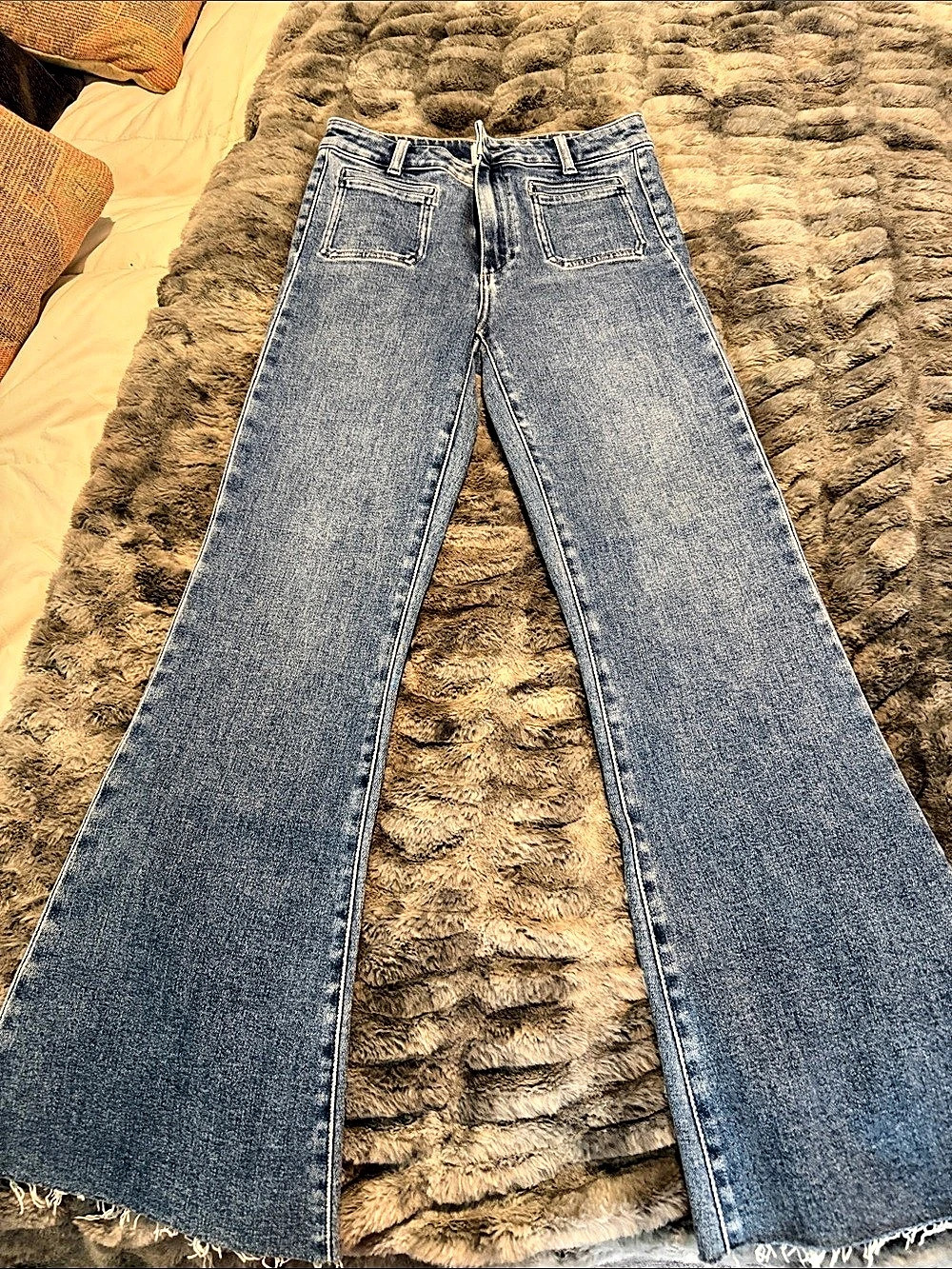 Paige Marlow Skimmer Women's Denim High Rise Flare Jeans Waist 27